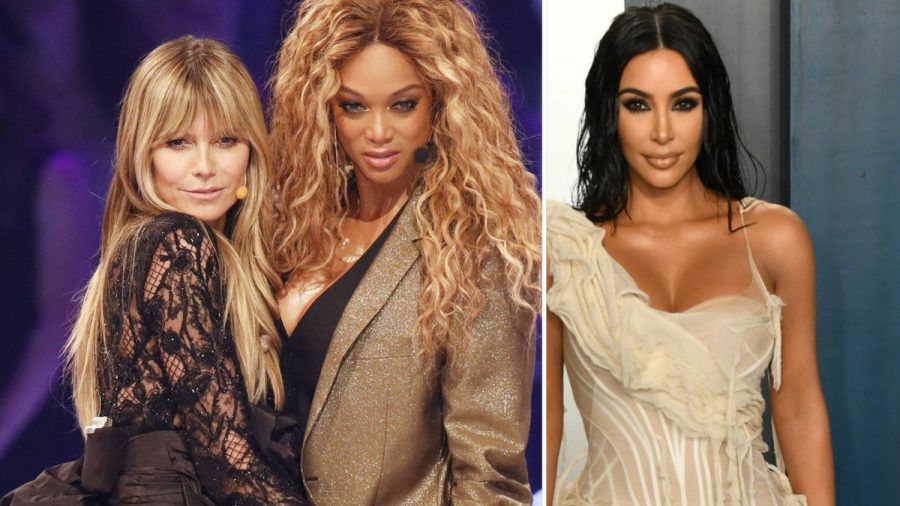 Heidi Klum und Tyra Banks haben für Kim Kardashian (v.l.n.r.) gemodelt. (jom/spot)