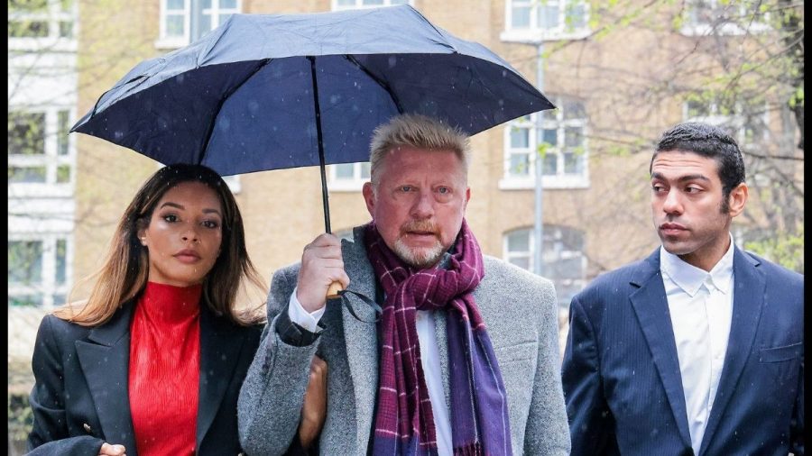 Boris Becker mit Freundin Lilian de Carvalho Monteiro und Sohn Noah Becker auf dem Weg zum Gericht in London