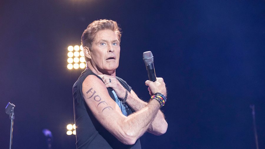 David Hasselhoff zeigt seine Muskeln