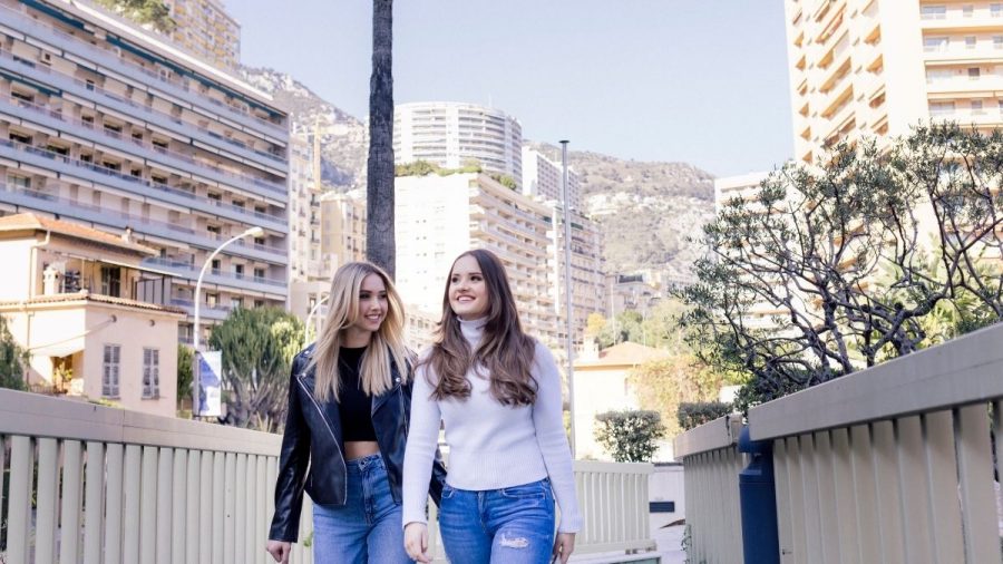 Shania und Davina Geiss in Monaco