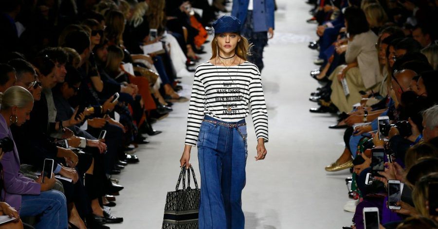 Diors Pret-a-porter-Kollektion 2018. Vor 75 Jahren stellte der Modedesigner Christian Dior seine erste Kollektion vor.