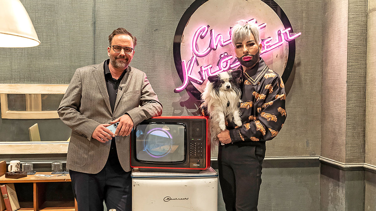 Kurt Krömer und Harald Glööckler in der Sendung „Chez Krömer“