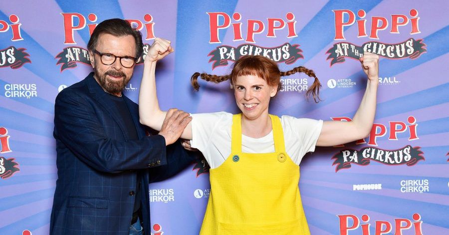 Björn Ulvaeus (l) trifft Pippi Langstrumpf (Ida Breimo).