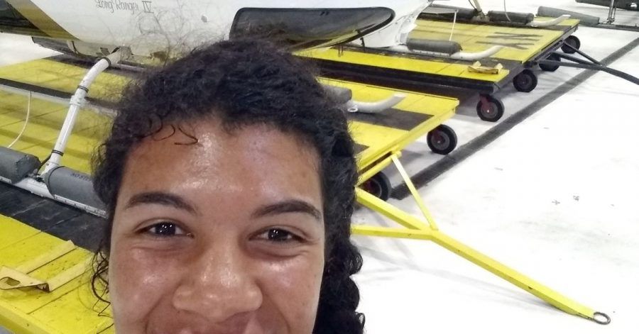 Die deutsche Hubschrauber-Pilotin Jacqueline Sellmann in New York.