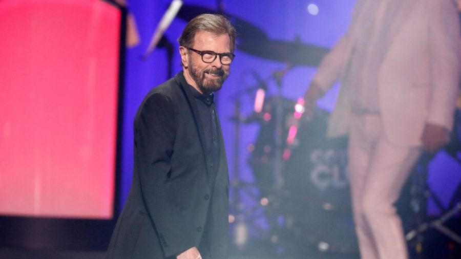 Björn Ulvaeus von ABBA nimmt einen Award entgegen in Stockholm