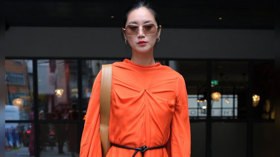 Die London Fashion Week für die Frühjahr-/Sommer-Kollektion 2022 stand im Zeichen der Trendfarbe Orange. (jk/spot)