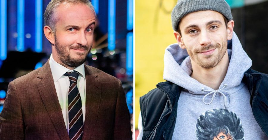 ZDF-Moderator Jan Böhmermann (l) und Youtuber Fynn Kliemann.