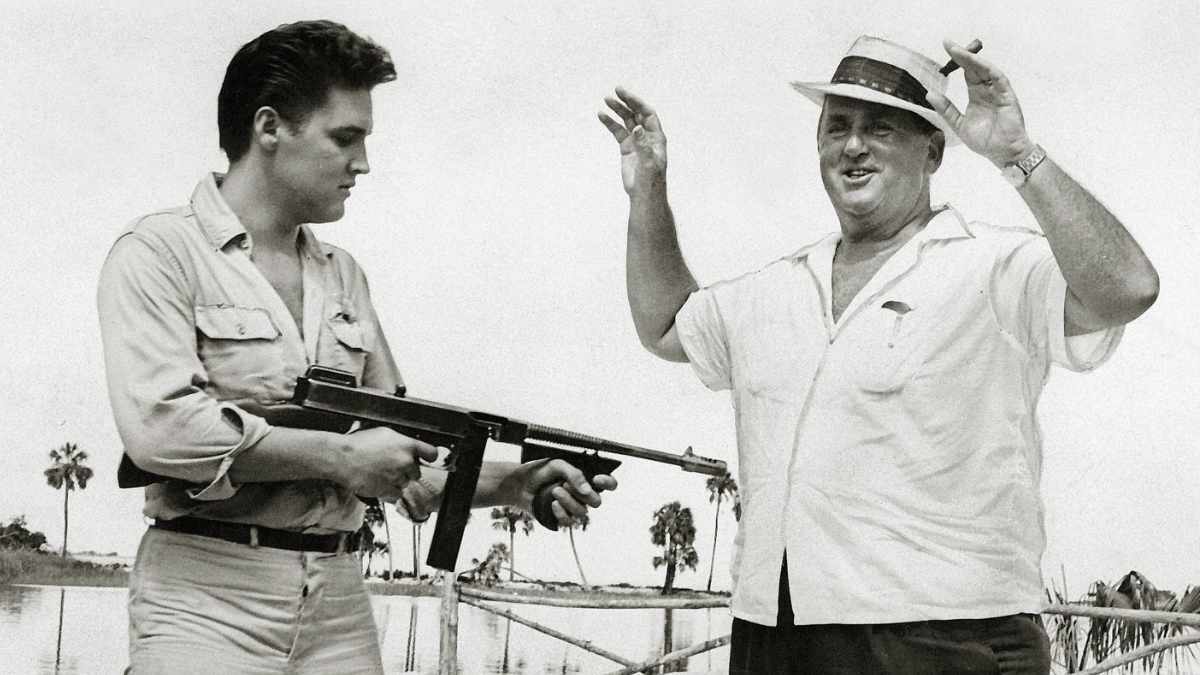 Elvis Presley und sein manager Colonel Tom Parker,