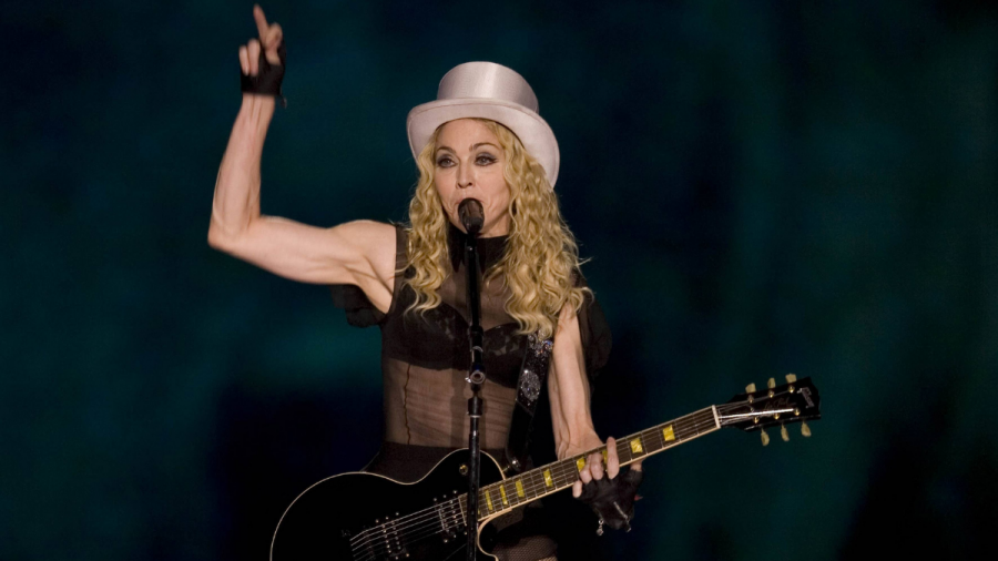 Madonna während eines Konzerts in Mexiko