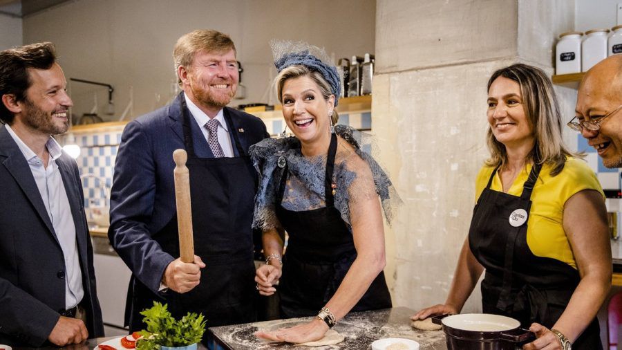 König Willem-Alexander und Máxima der Niederlande im Wiener Veranstaltungszentrum Brotfabrik. (ili/spot)