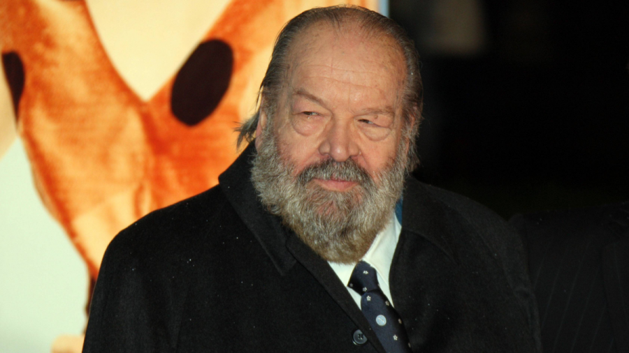 Bud Spencer zur Filmpremiere von "Mord ist mein Geschäft" in Berlin