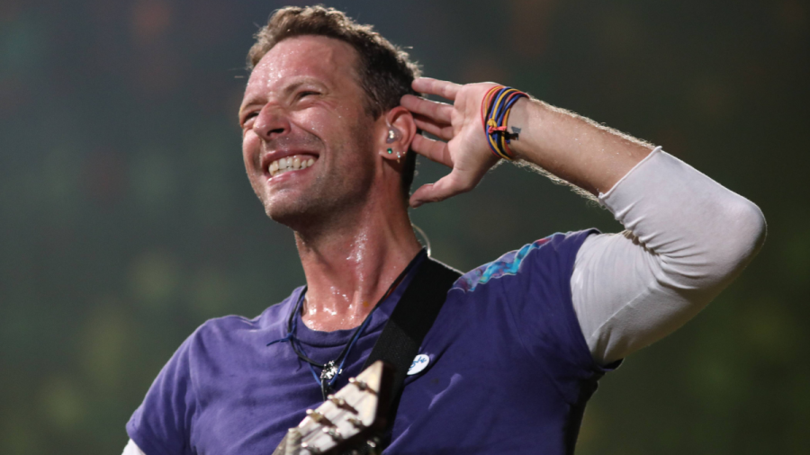 Coldplay-Frontmann Chris Martin bei einem Konzert in Sao Paulo
