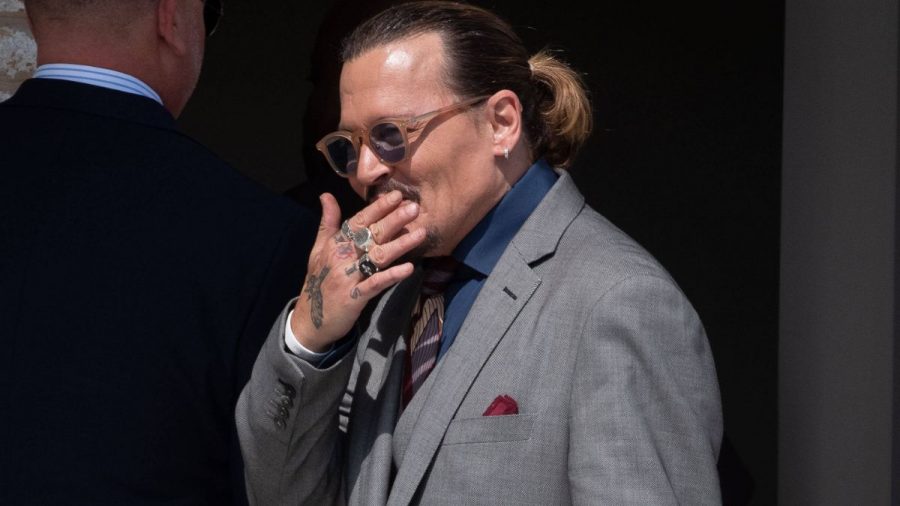 Johnny Depp während des Prozesses