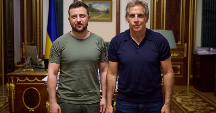 Wolodymyr Selenskyj mit Ben Stiller in Kiew.