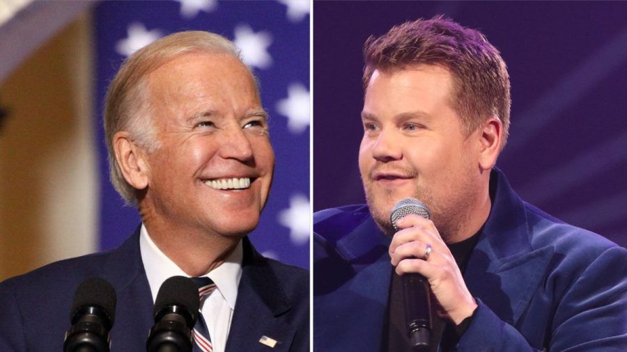 Joe Biden (l.) und James Corden haben gemeinsam Spaß im Weißen Haus. (stk/spot)