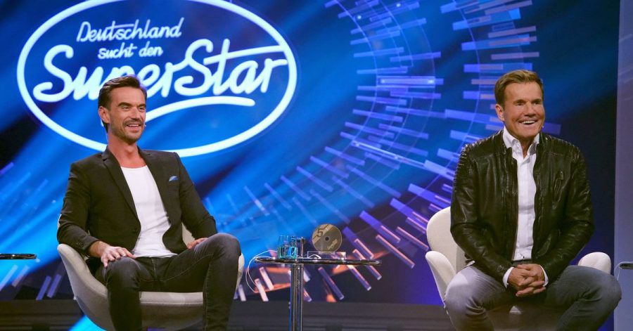Jurymitglieder Florian Silbereisen (l) und Dieter Bohlen in der 2. Liveshow der 17. Staffel der RTL-Castingshow "Deutschland sucht den Superstar" (DSDS).