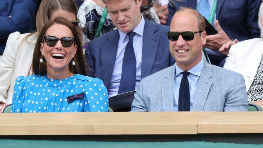 Herzogin Kate und Prinz William in den Zuschauerrängen in Wimbledon. (ncz/spot)