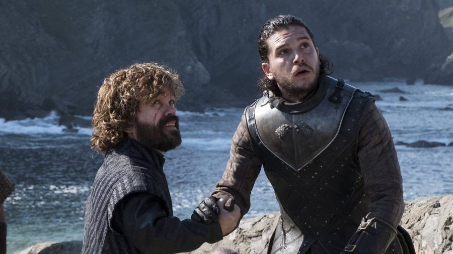 Überleben Tyrion Lannister (Peter Dinklage, l.) und Jon Schnee (Kit Harington) in den Büchern von George R.R. Martin? (smi/spot)
