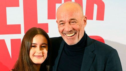 Heiner Lauterbach und Tochter Maya 2020 bei der Premiere des Films "Enkel für Anfänger". (ncz/spot)