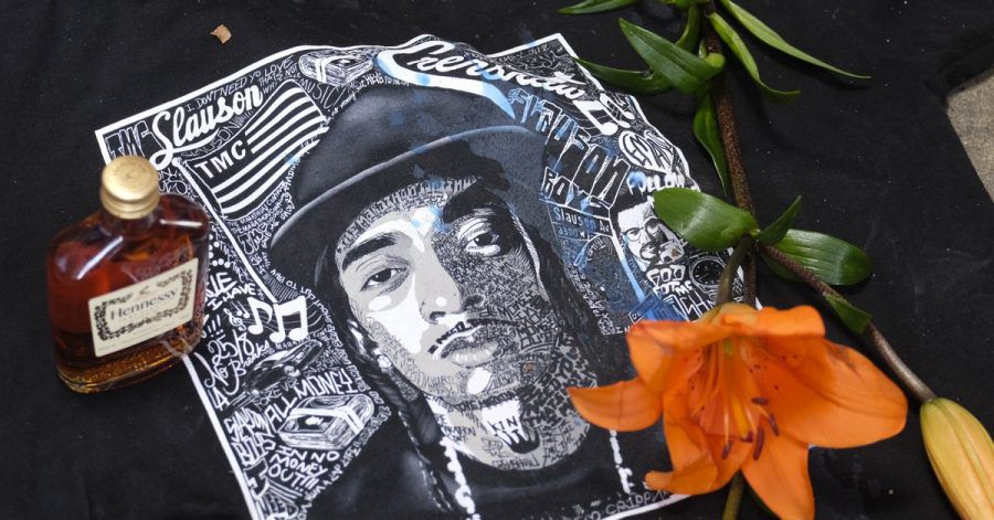 Erinnerung an den US-Rapper Nipsey Hussle bei einer Gedenkveranstaltung (April 2019).