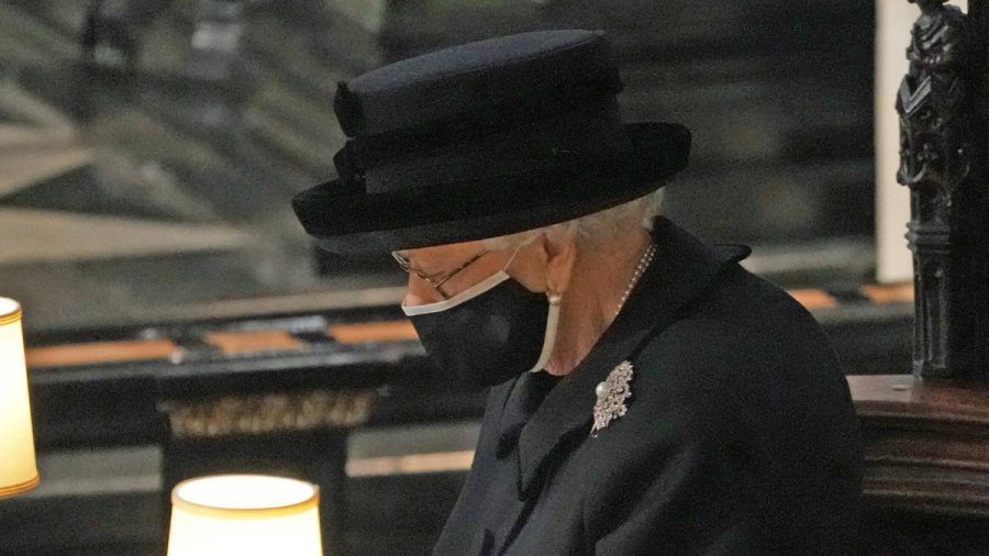 Queen Elizabeth II. während der Trauerfeier für Prinz Philip. (wue/spot)