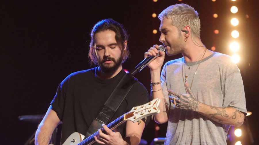 Bill und Tom Kaulitz auf der Bühne