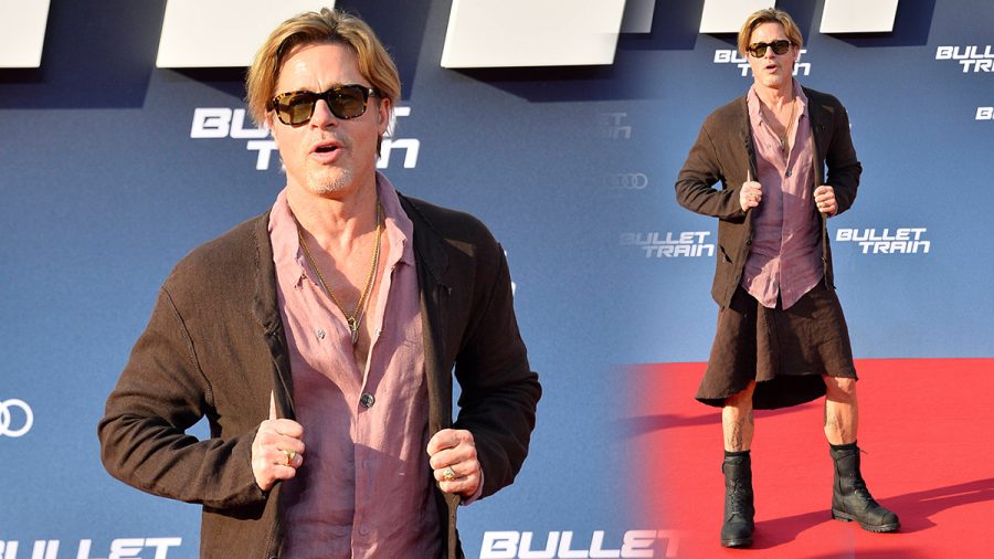 Brad Pitt im Rock in Berlin