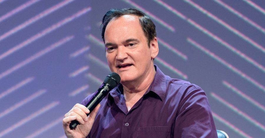 Der US-Regisseur Quentin Tarantino zeigte seinem kleinen Sohn einen Animationsfilm.