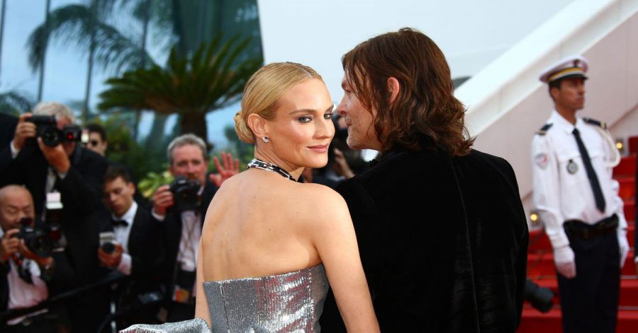 Diane Kruger (l) und Norman Reedus bei den Filmfestspielen in Cannes.