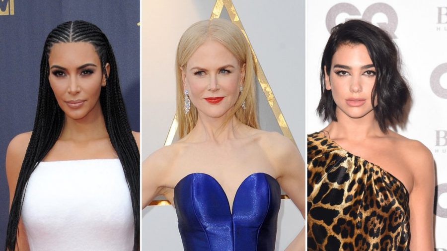 Kim Kardashian, Nicole Kidman und Dua Lipa (v.li.) durften in der Balenciaga-Show der Paris Fashion Week über den Catwalk schreiten. (tae/spot)