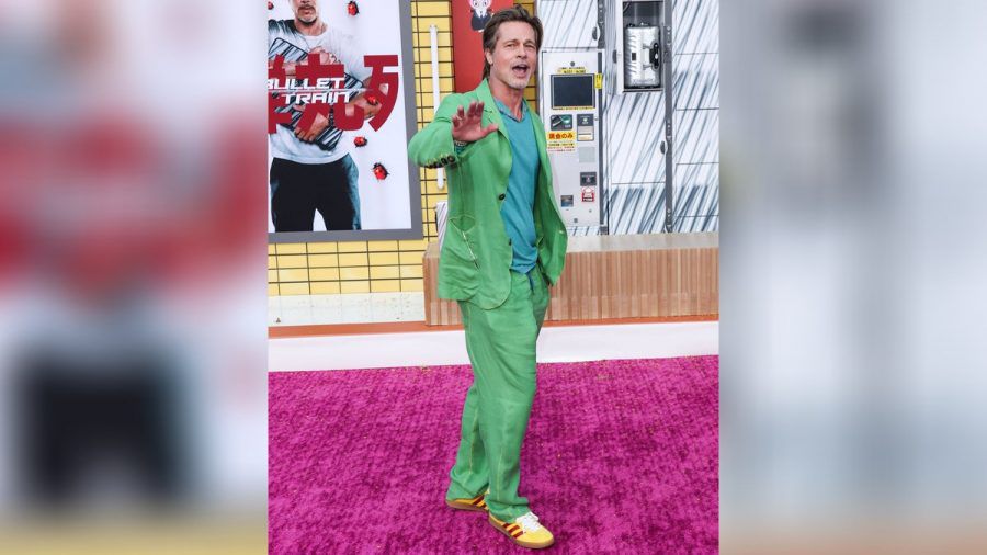 Brad Pitt in seinem lässigen Outfit auf der "Bullet Train"-Premiere in Los Angeles. (dr/spot)
