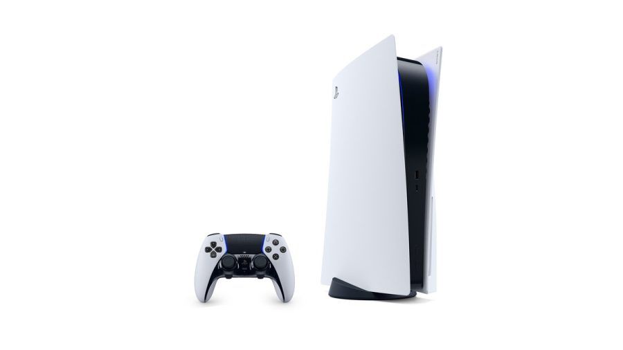 Die PlayStation 5 von Sony, hier mit dem im Rahmen der Gamescom gerade angekündigten DualSense Edge Wireless-Controller. (wue/spot)