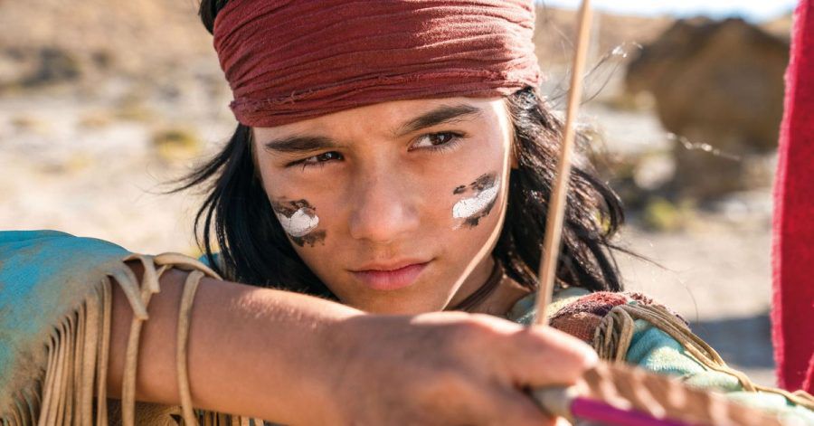 Szene aus dem Film «Der junge Häuptling Winnetou» mit Mika Ullritz.