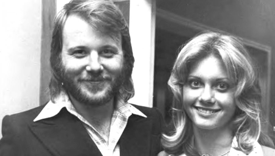 Benny Andersson und Olivia Newton-John im Jahr 1974
