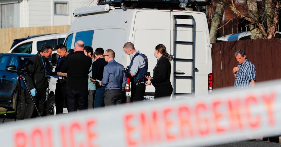 Ermittler der neuseeländischen Polizei im Einsatz.