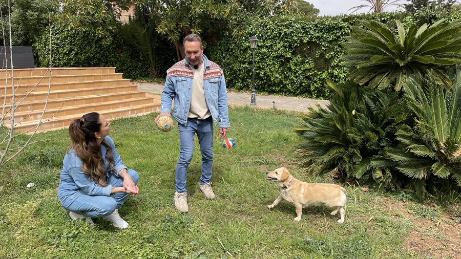 Danni Büchner, Jochen Bendel und Hund