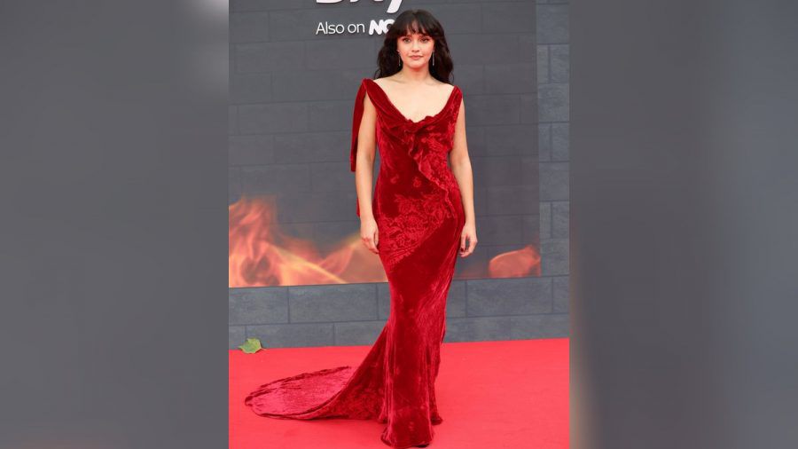 Schauspielerin Olivia Cooke bei der "House of the Dragon"-Europapremiere am Montag in London. (ili/spot)