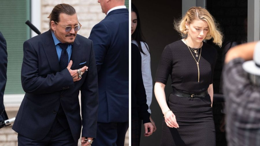Johnny Depp und Amber Heard während des Prozesses