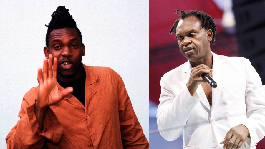 Dr. Alban streckt die Hand aus, auf dem zweiten Foto tanzt er