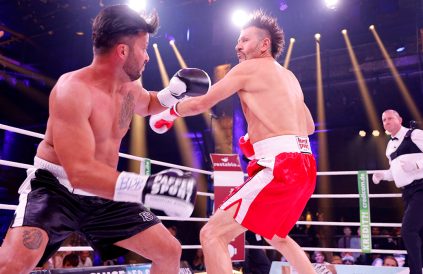 Ennesto Monté und Domenico de Cicco beim Promiboxen