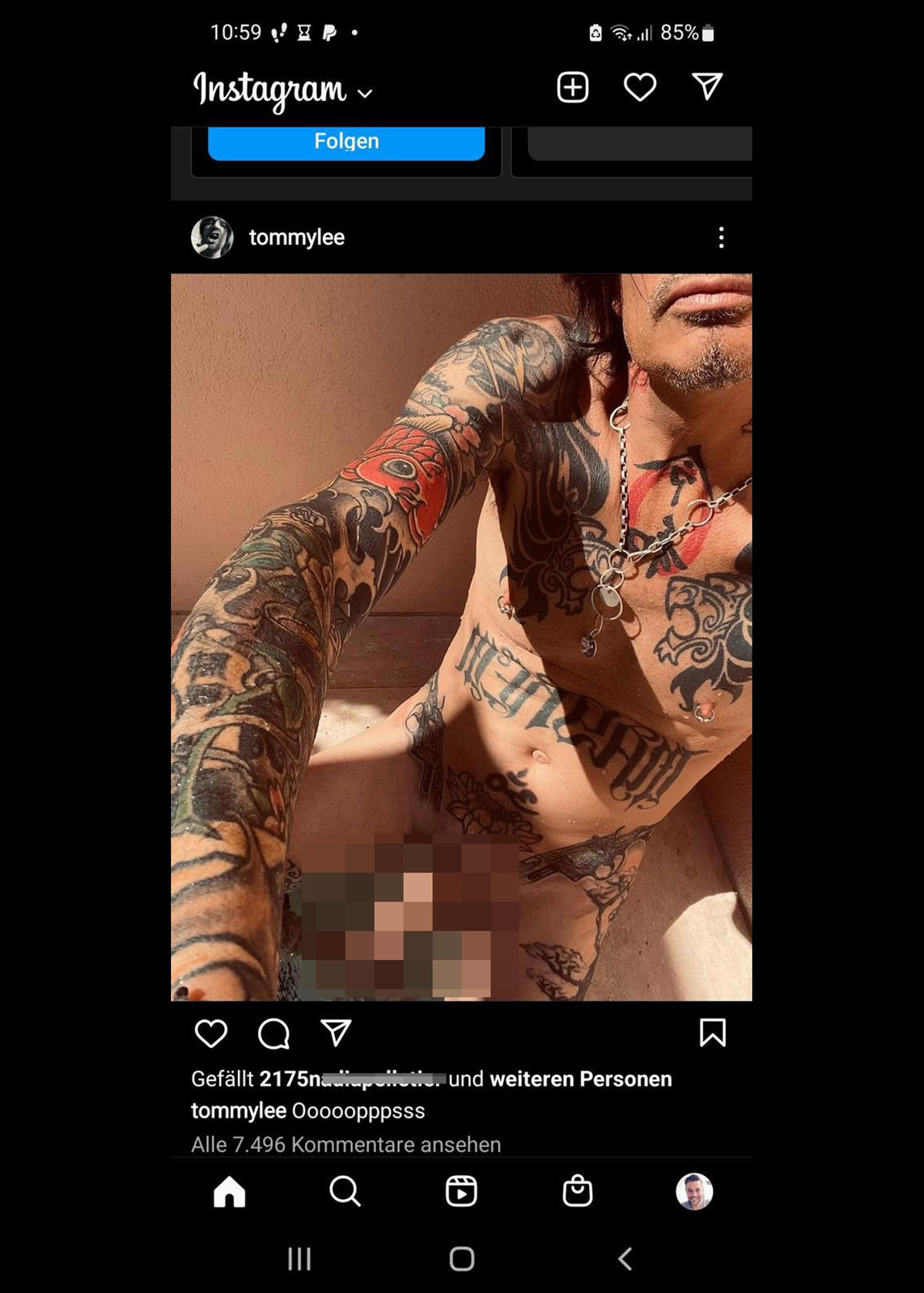 Tommy Lee zeigt sich auf Instagram nackt