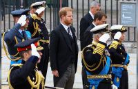 Prinz Harry salutierte nicht beim Staatsbegräbnis der Queen. (ili/spot)