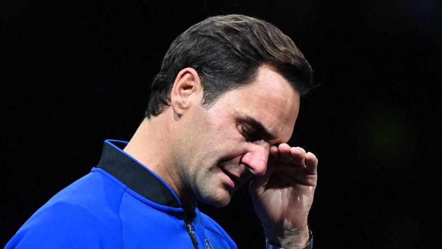 Roger Federer konnte seine Tränen nach seinem letzten Match nicht zurückhalten. (dr/spot)
