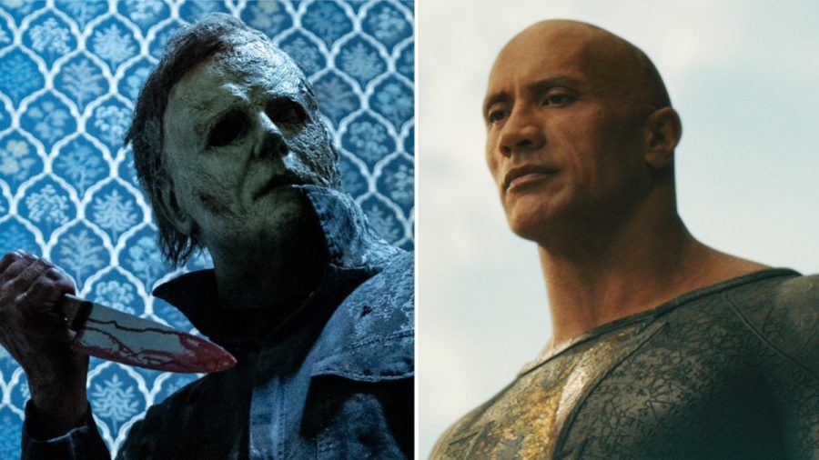 Der eine steht (vermeintlich) vor dem Ende seiner Leinwand-Präsenz, der andere fängt gerade erst an: Killer Michael Myers und Superheld Black Adam. (stk/spot)
