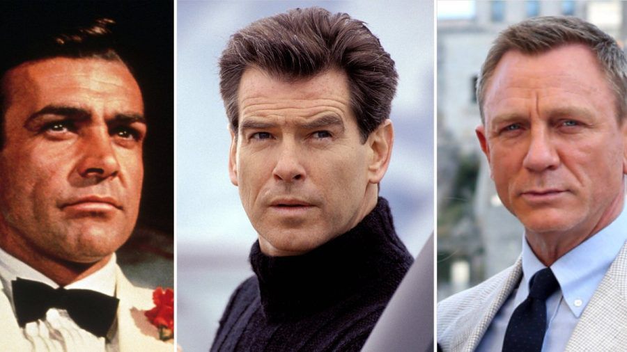 Drei Generationen Bond-Darsteller mit Sean Connery, Pierce Brosnan und Daniel Craig (v.l.n.r.). (lau/spot)