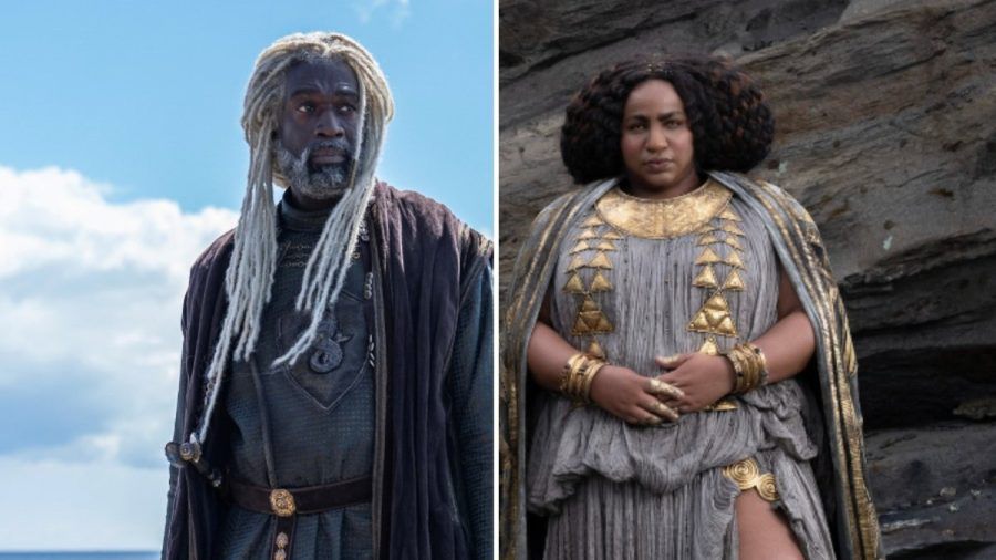 Steve Toussaint spielt in "House of the Dragon" die einflussreiche "Seeschlange" Corlys Velaryon, Sophia Nomvete verkörpert die Zwergin Disa in "Die Ringe der Macht". (stk/spot)