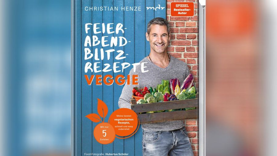Christian Henzes drittes Buch "Feierabend-Blitzrezepte Veggie" reiht sich als erster pflanzenbasierter Blitz-Titel in die erfolgreiche Feierabend-Serie des beliebten TV-Kochs ein. (eee/spot)