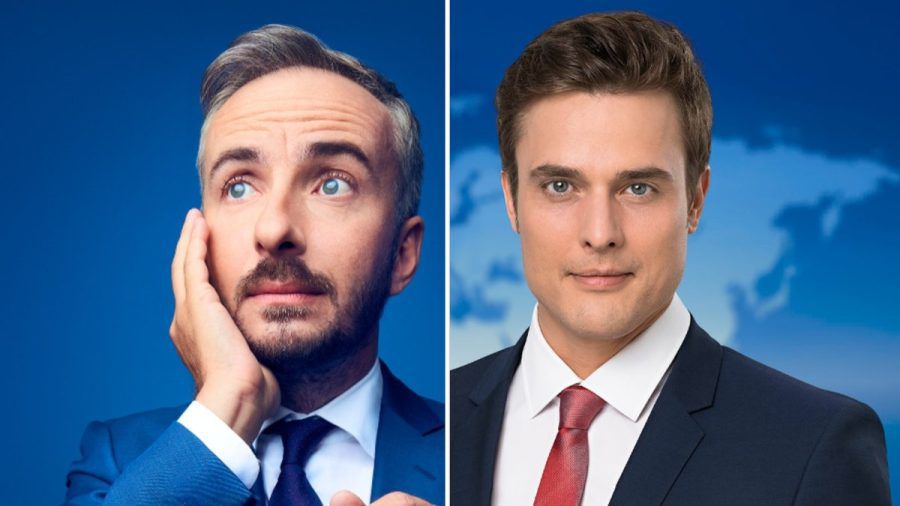 Jan Böhmermann (li.) und Constantin Schreiber amüsieren die Twitter-User. (ntr/amw/spot)