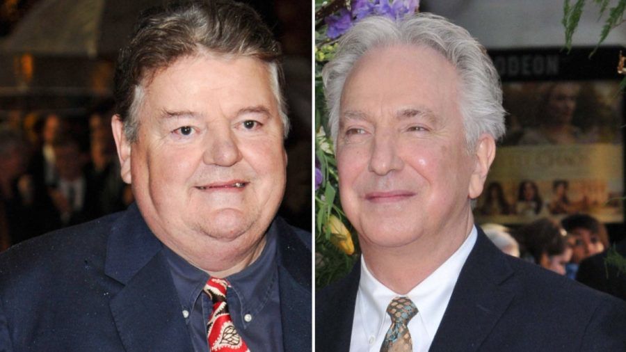 Robbie Coltrane (li.) mimte den sympathischen Wildhüter Hagrid, Alan Rickman verkörperte den Lehrer Severus Snape. (jer/spot)