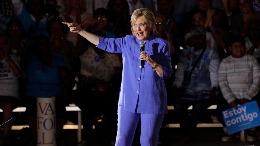 Hillary Clinton bei einem Auftritt in Las Vegas. (hub/spot)
